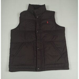 Polo Ralph Lauren Women Size XL Brown Quilted Down Puffer Vest